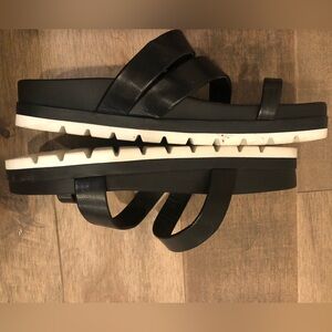 J Slides EUC black platform sandals